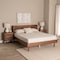 Baxton Studio Rina MidCentury Modern Ash Walnut Finished Wood 3Piece Full Size Bedroom Set with Synthetic Rattan 223-9812-9813-11298-ZORO - alternate 1